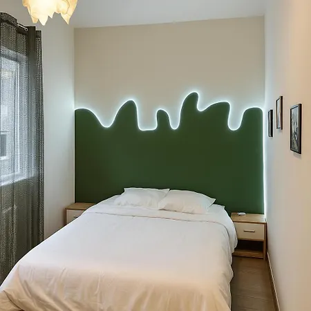 Chambre privée verte - Maison partagée-3